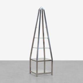 Chrome Obelisk Etagere