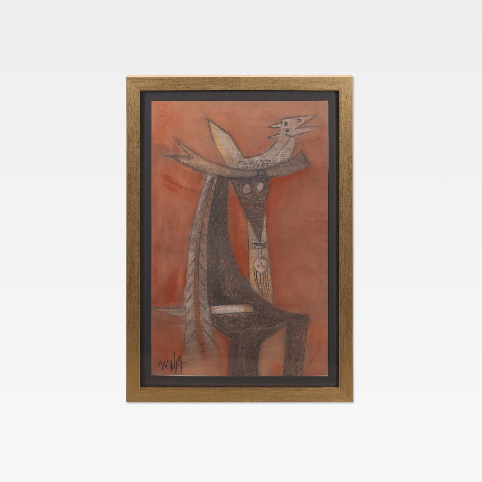 Wilfredo Lam (Attr.) - Abstract Pastel Drawing (1 of 5)