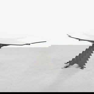 Oscar Tusquets - Dining Table: A glass and cast aluminum 'Alada' dining table by Oscar Tusquets. All measurements are in inches. Height x Width x Depth