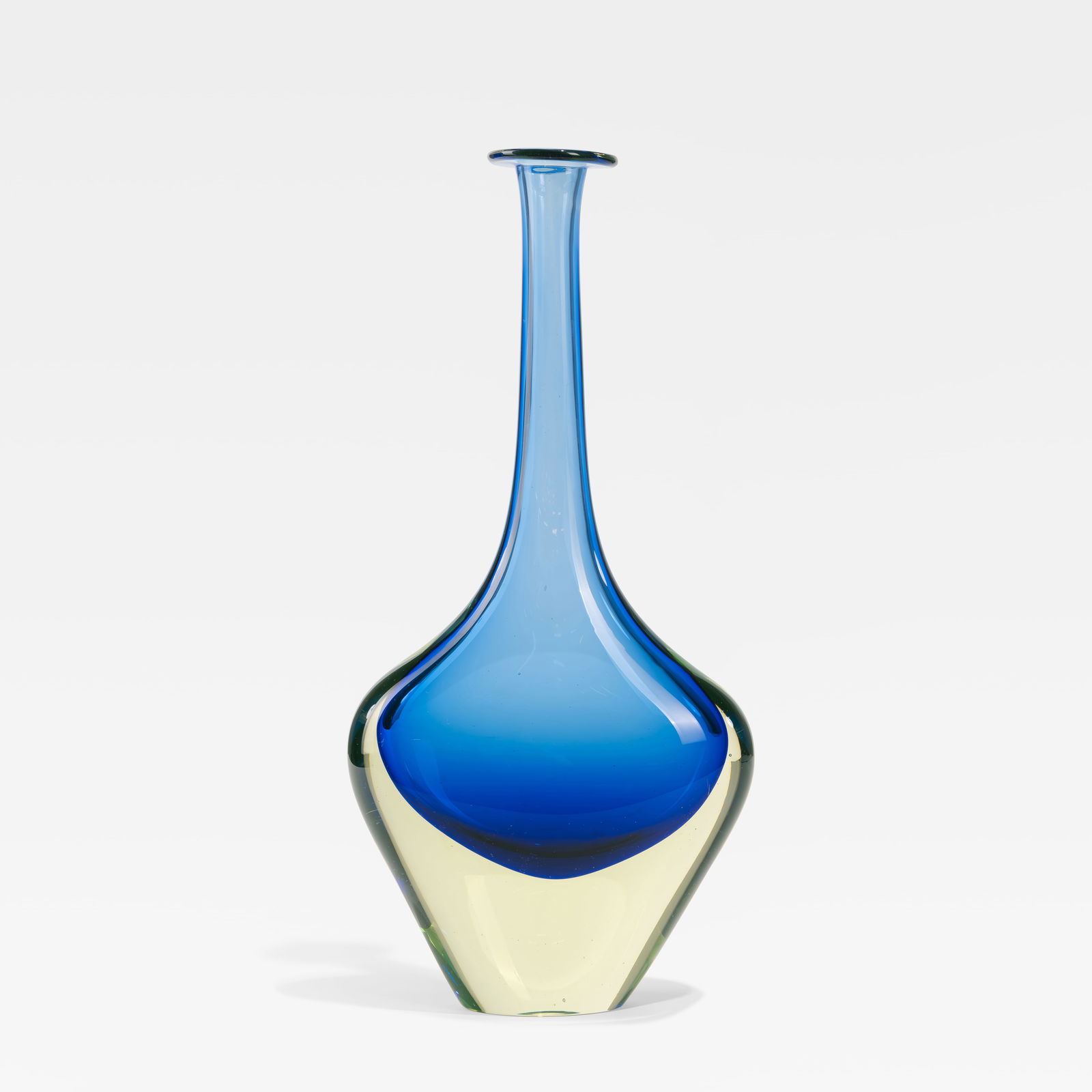 Antonio Da Ros - Glass Bottle: A vintage Antonio Da Ros 'Sommerso' glass bottle for Cenedese, Italy. All measurements are in inches. Height x Width x Depth