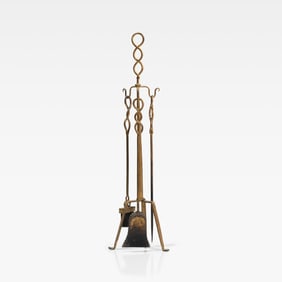 Gilt Iron Fireplace Tools
