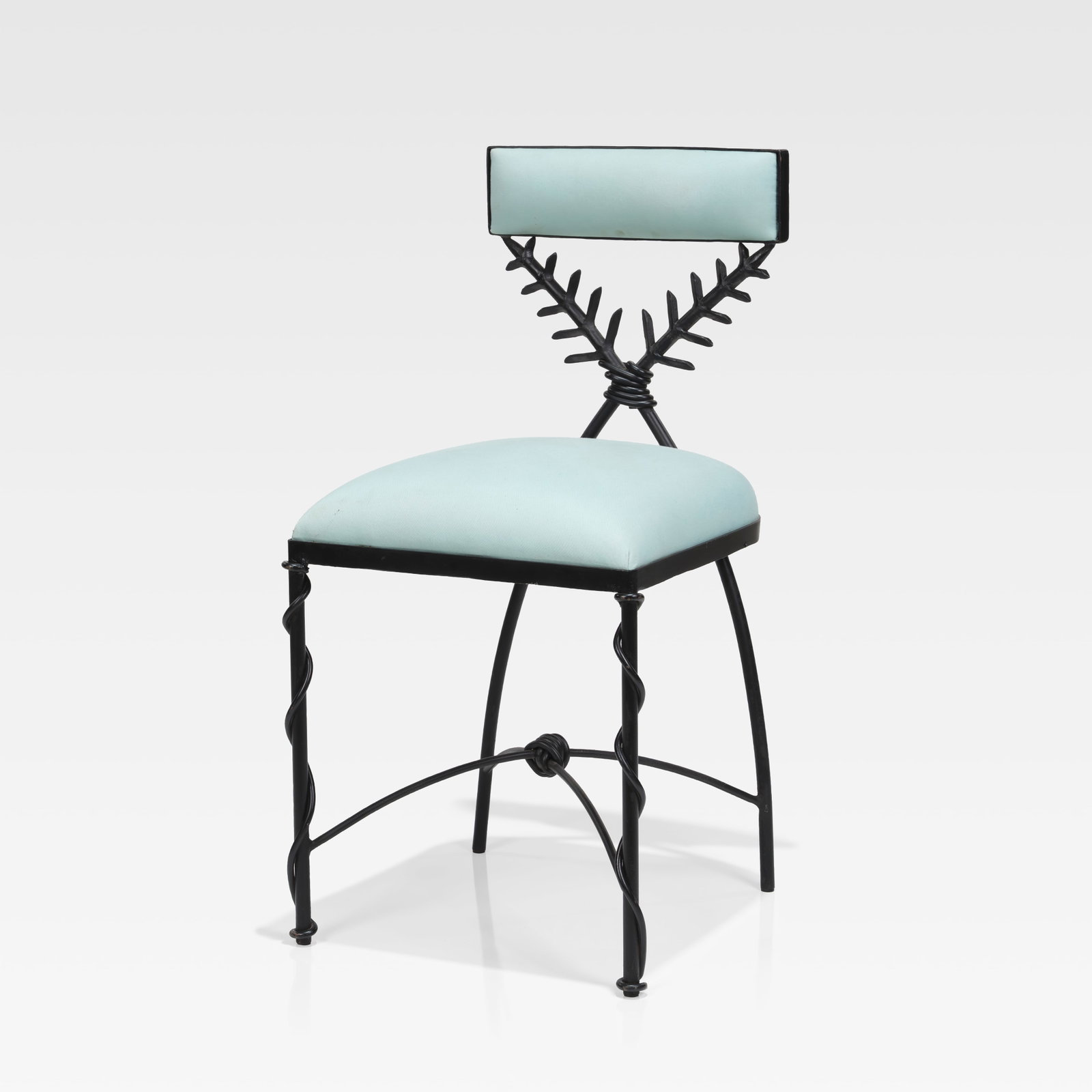 Mario Villa - Palm Chair: A wrought iron 'Palm' chair by Mario Villa All measurements are in inches. Height x Width x Depth