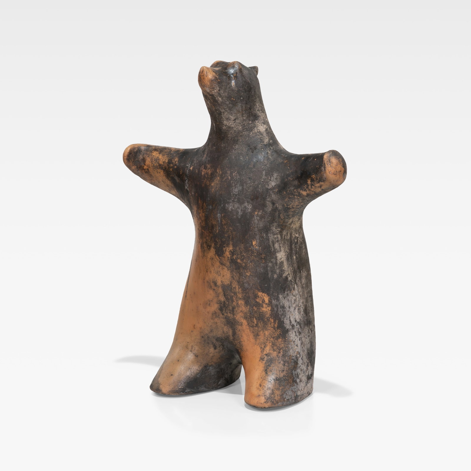 Modernist Terracotta Bear: A vintage terracotta bear. Unsigned. All measurements are in inches. Height x Width x Depth