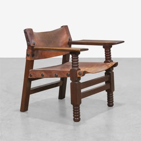 Spanish Leather Sling Chair