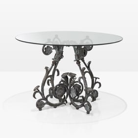 Bronze & Steel Floral Table