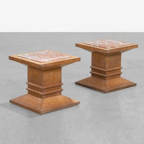 French Oak Pedestal Tables