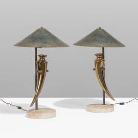 Brass Horn Lamps
