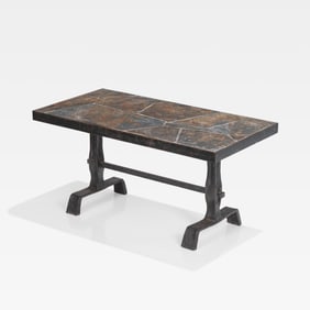 French Slate & Iron Table