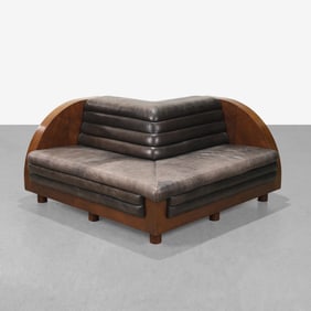 Custom Leather Banquette Bench