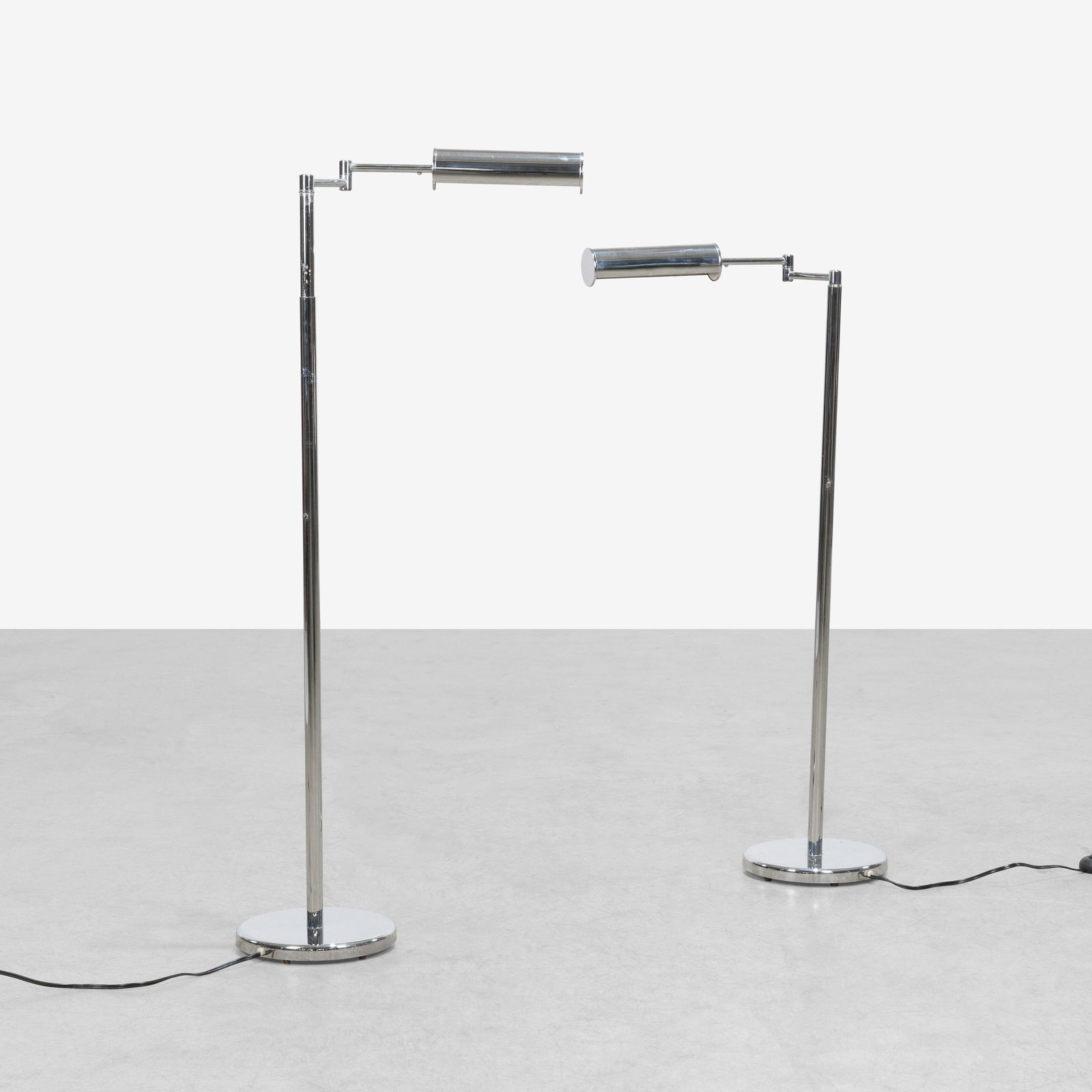 Walter von Nessen - Pharmacy Lamps: A pair of swing-arm, pharmacy lamps by Walter von Nessen. All measurements are in inches. Height x Width x Depth
