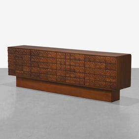 Carved Walnut Cabinet