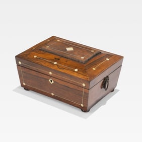 Antique Rosewood Tea Caddy