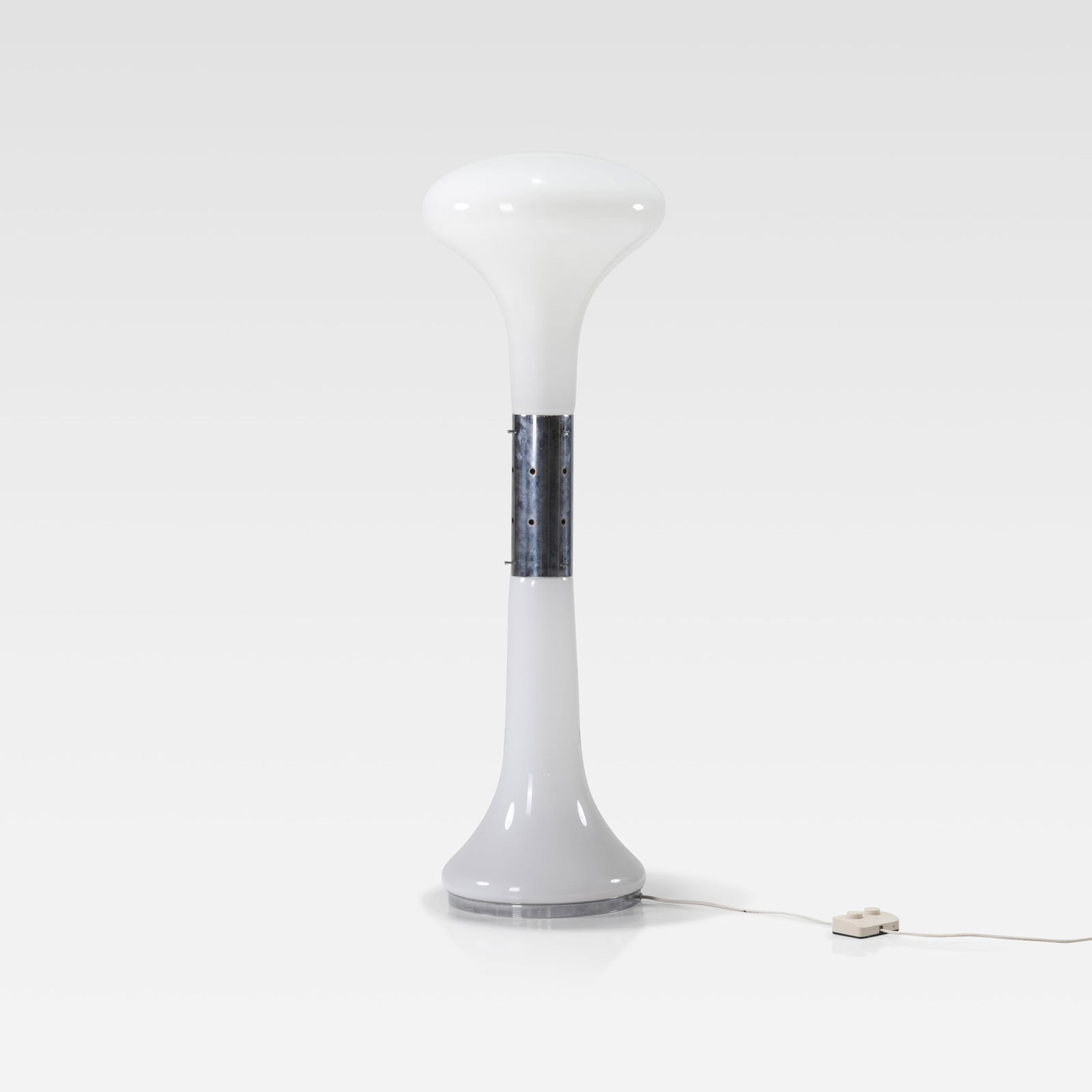 Carlo Nason - Floor Lamp: A vintage Italian floor lamp Carlo Nason for Mazzega. All measurements are Height x Width x Depth. September 26th Fire On September 26, a minor printer-related fire occurred in our warehouse where the