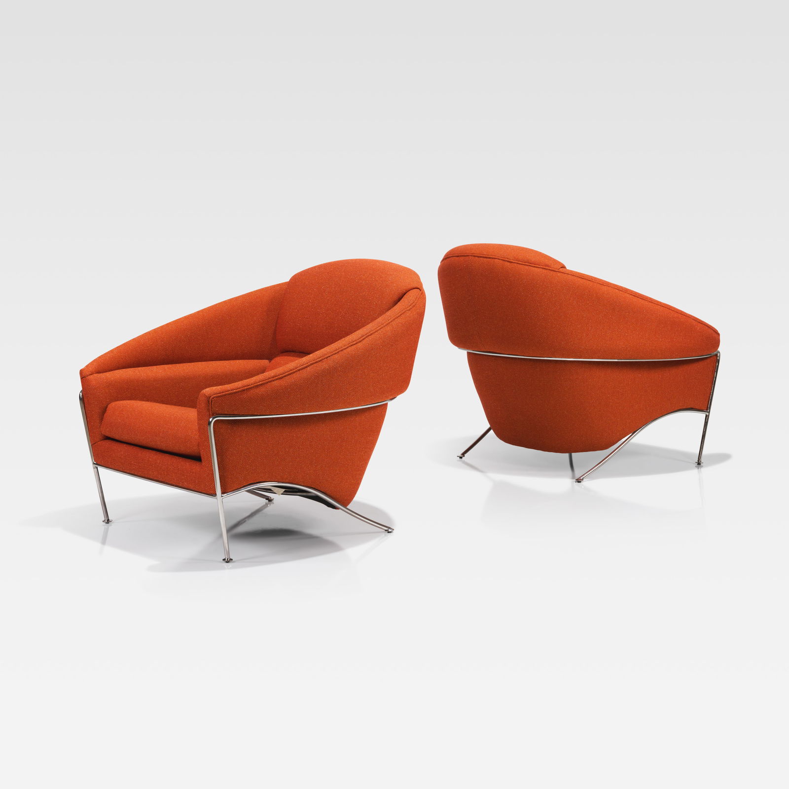 Milo Baughman - Lounge Chairs: A pair of 'Boldido' lounge chairs by Milo Baughman for Thayer Coggin. All measurements are Height x Width x Depth. September 26th Fire On September 26, a minor printer-related fire occurred in our war