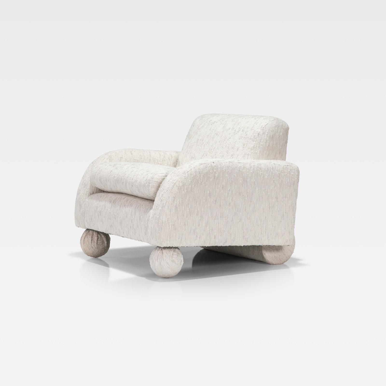 Vladimir Kagan - Lounge Chair: A 'Hildegard' lounge chair by Vladimir Kagan for Vladimir Kagan Designs. All measurements are Height x Width x Depth. September 26th Fire On September 26, a minor printer-related fire occurred in our