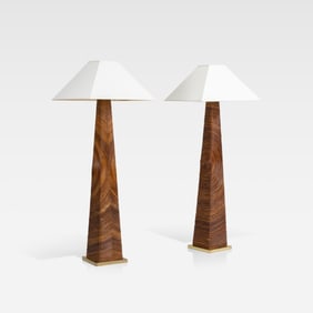 Pencil Rattan Floor Lamps