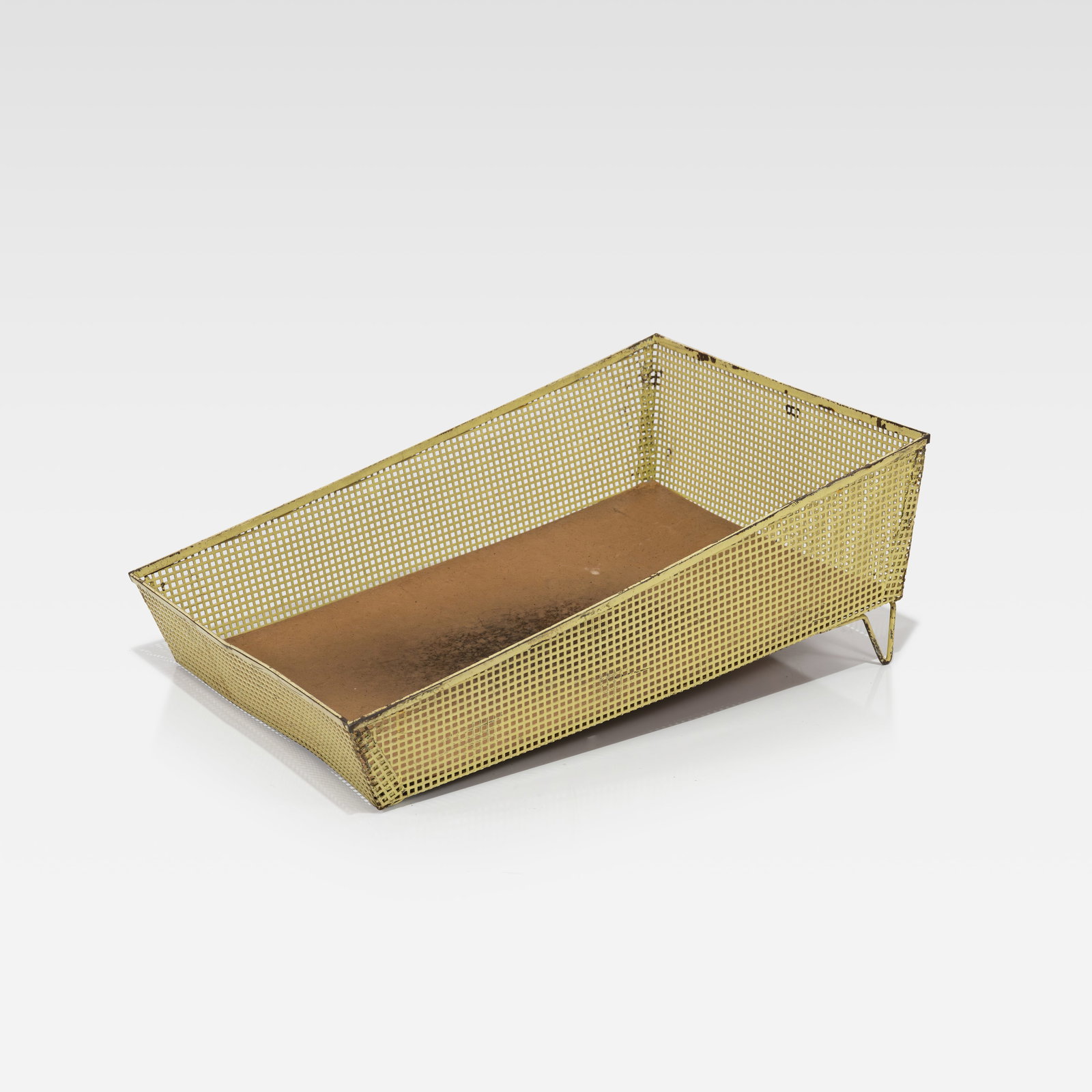 Mathieu Mategot (After) - Catch All: A perforated metal catch-all in the manner of Mathieu Mategot. All measurements are Height x Width x Depth.