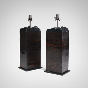 Oregon Pine & Lacquered Plaster Lamps