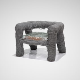 Steel Wool & Glass Lounge Chair