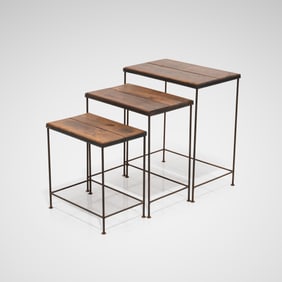 Iron & Pine Nesting Tables