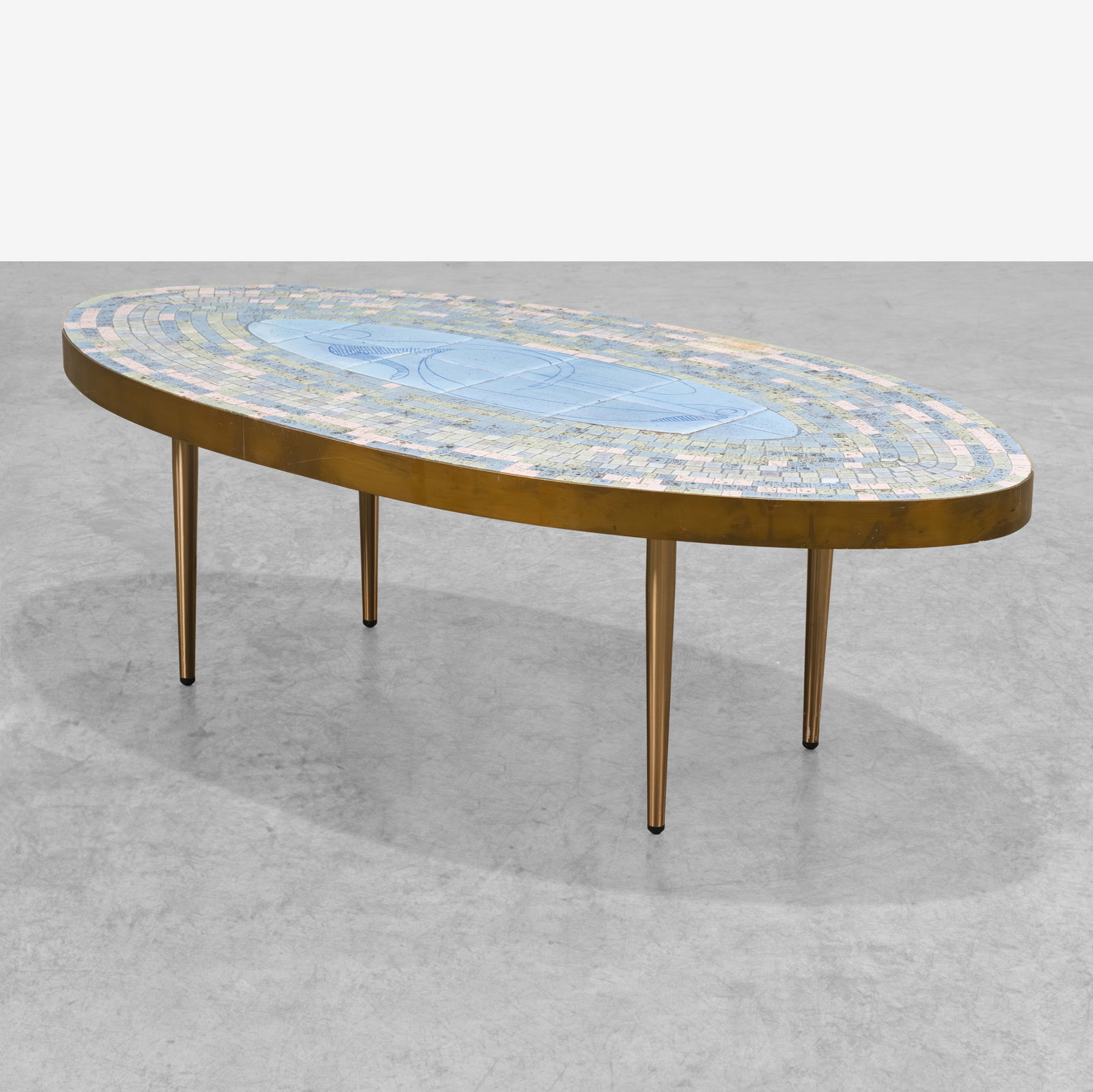Brass & Tile Coffee Table (1 of 6)