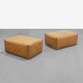 Custom Leather Ottomans