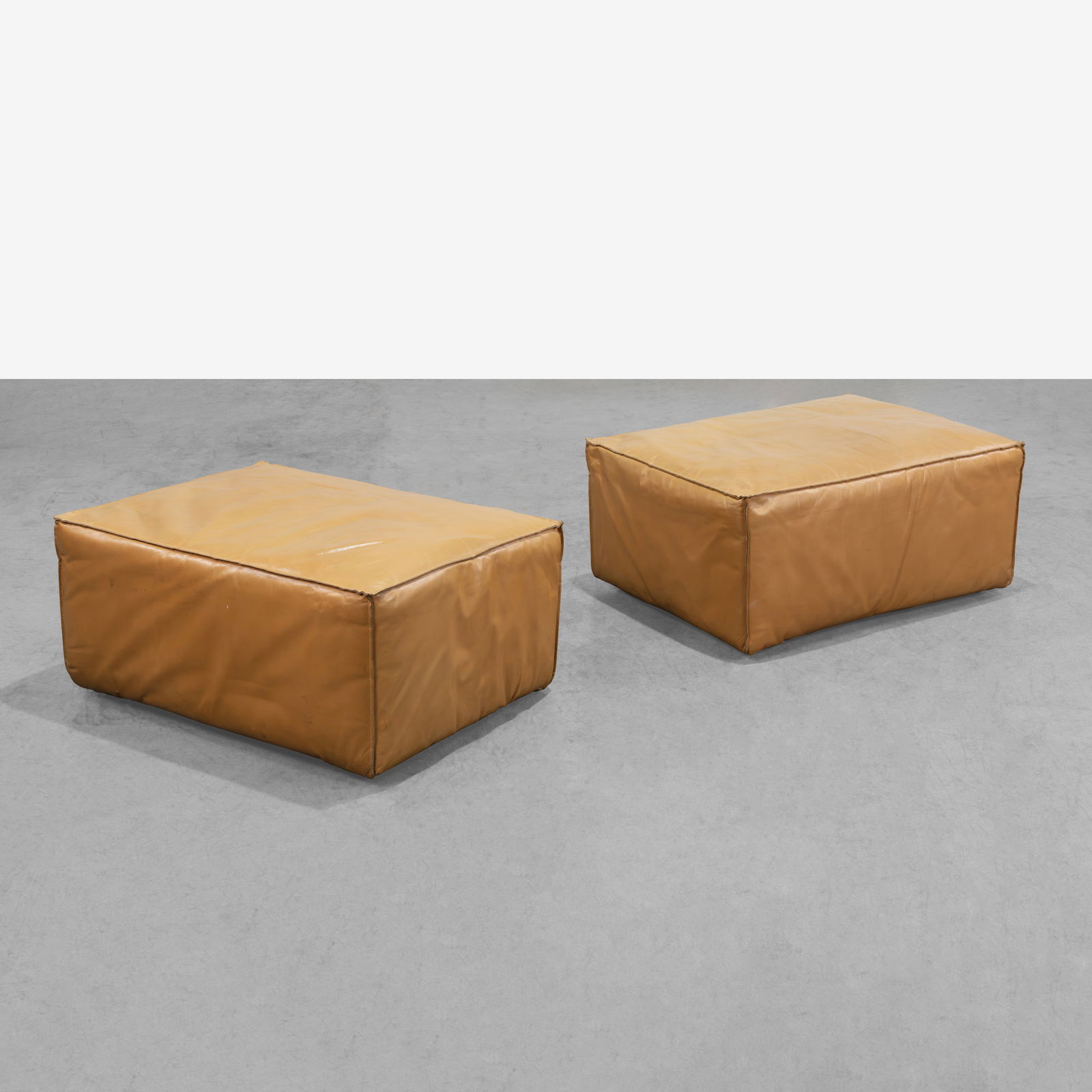 Custom Leather Ottomans (1 of 8)