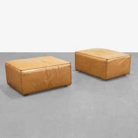 Custom Leather Ottomans
