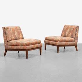 Walnut Slipper Chairs