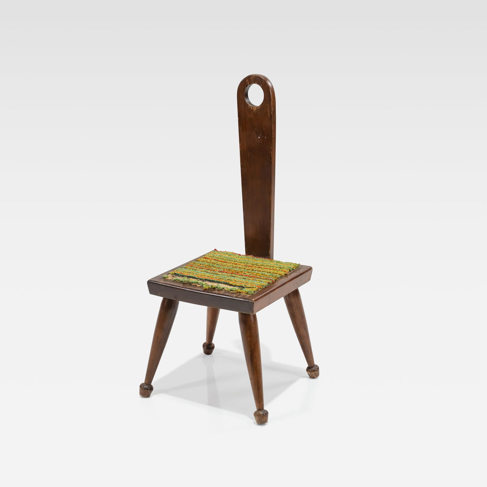 Keyhole Chair: A vintage wooden keyhole chair. All measurements are Height x Width x Depth.