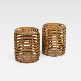 Rattan Pedestal Tables
