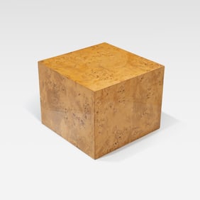 Milo Baughman (Attr.) - Burl Cube Table