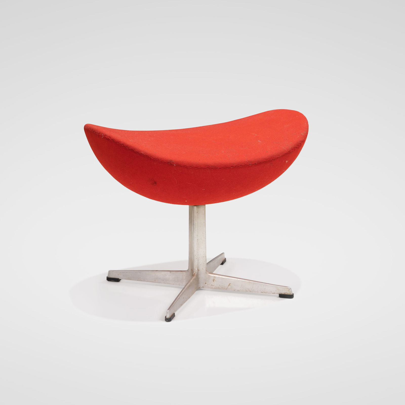 Arne Jacobsen - Stool: A vintage 'Egg' ottoman/stool by Arne Jacobsen. All measurements are in inches. Height x Width x Depth