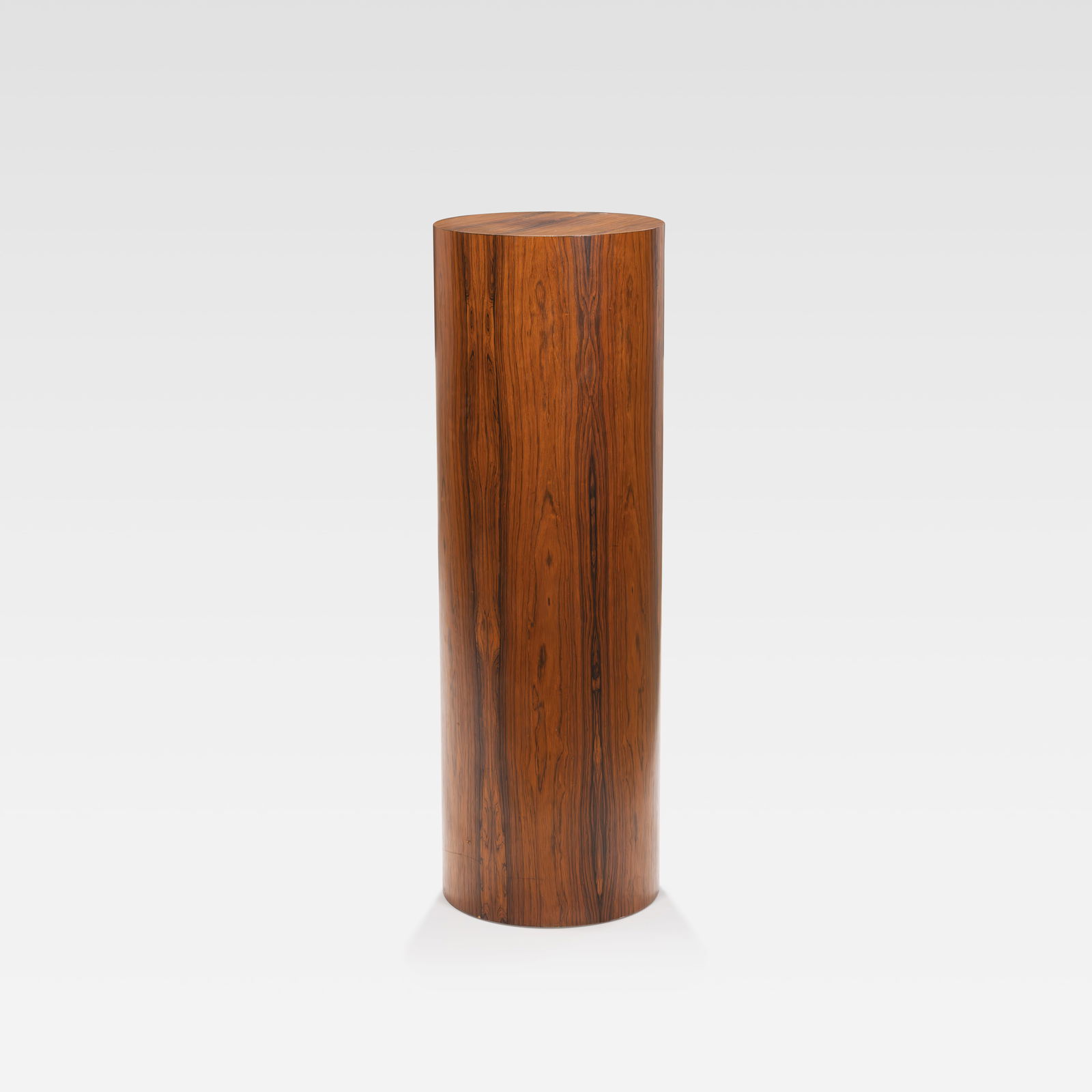 Rosewood Pedestal: A tall, rosewood pedestal. All measurements are in inches. Height x Width x Depth