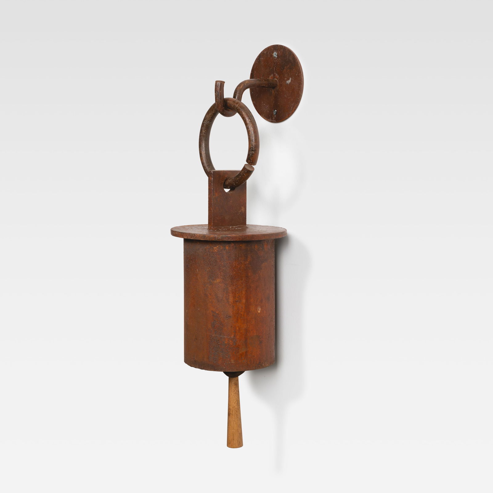 Tom Torrens - Bell: A wall mounted steel bell by Tom Torrens. All measurements are in inches. Height x Width x Depth