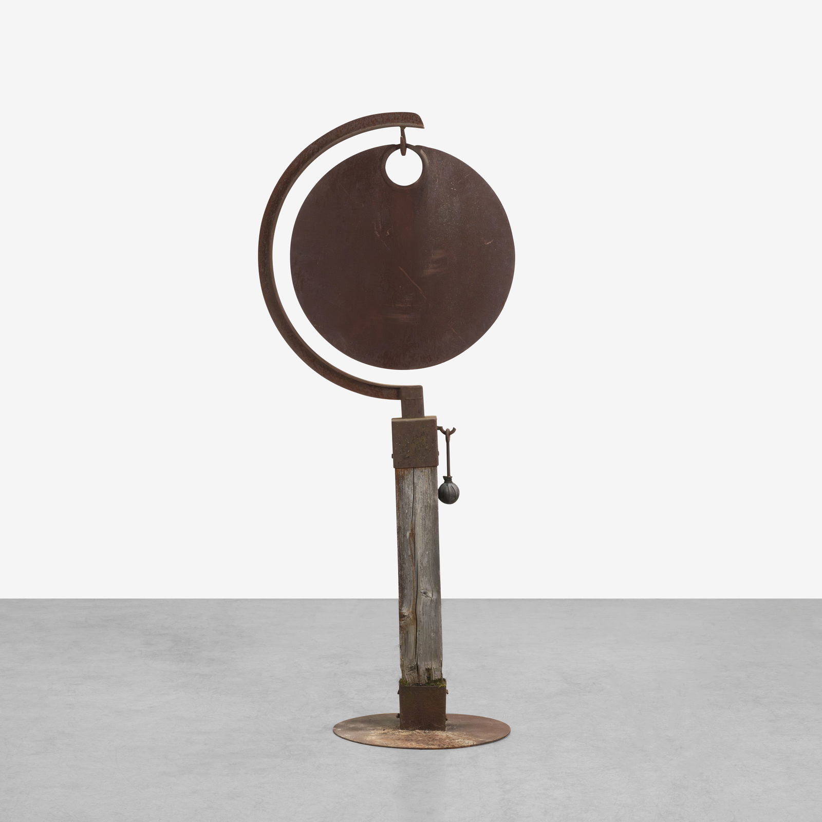 Tom Torrens - Gong: A ‘Full Moon’ standing gong by Tom Torrens. Signed. All measurements are in inches. Height x Width x Depth