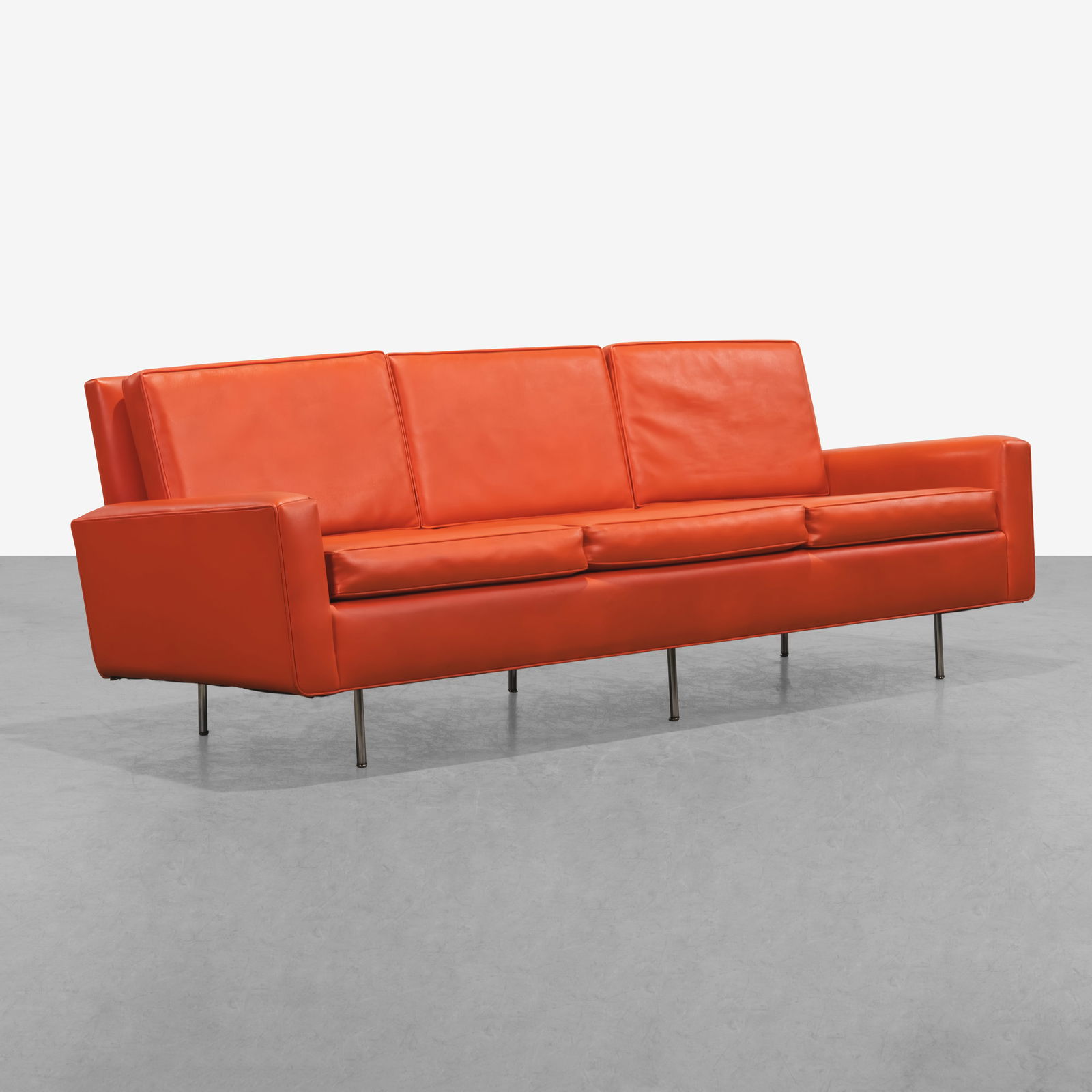 Florence Knoll - Sofa: A vintage Model 26 sofa by Florence Knoll. All measurements are in inches. Height x Width x Depth