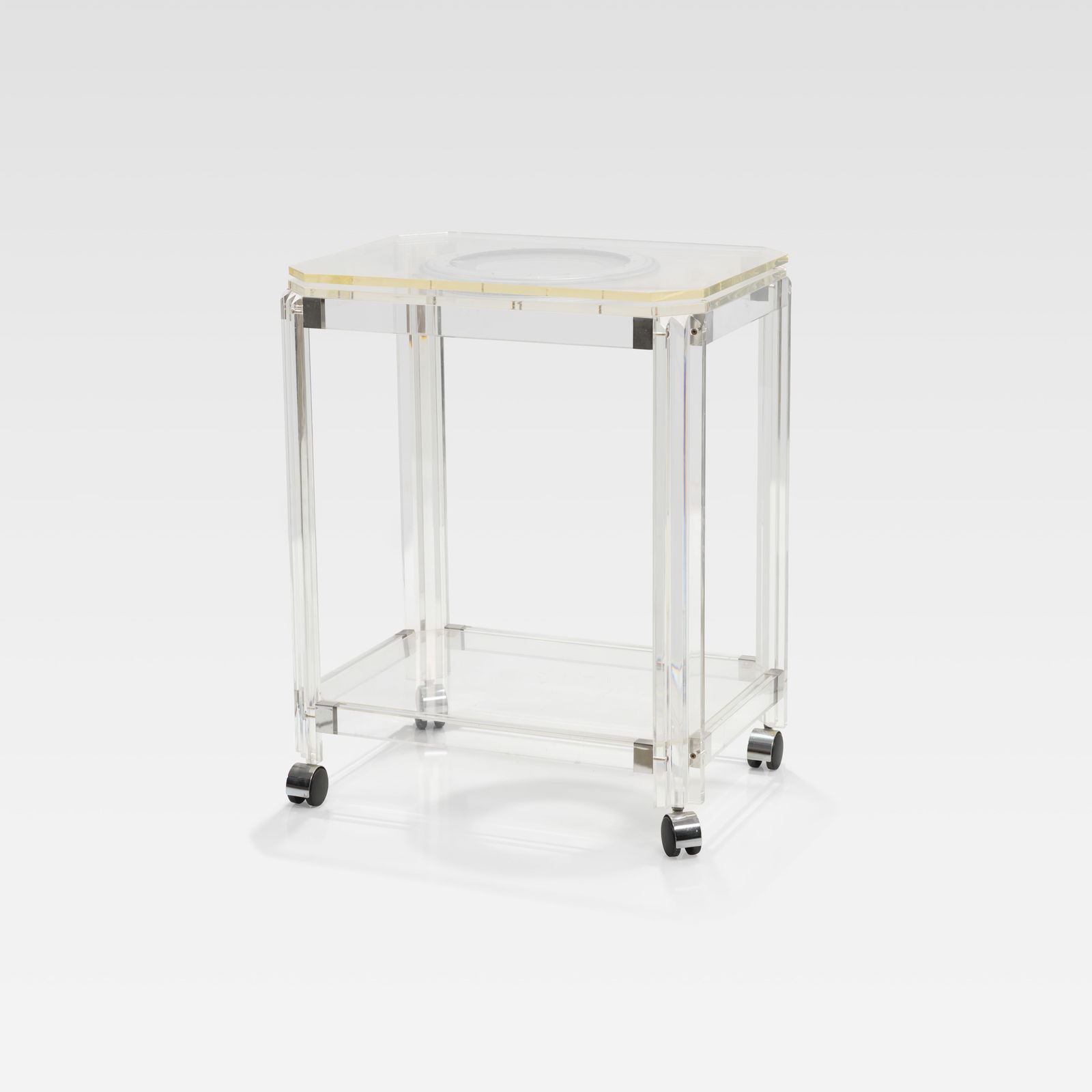 Swiveling Lucite Trolley (1 of 6)