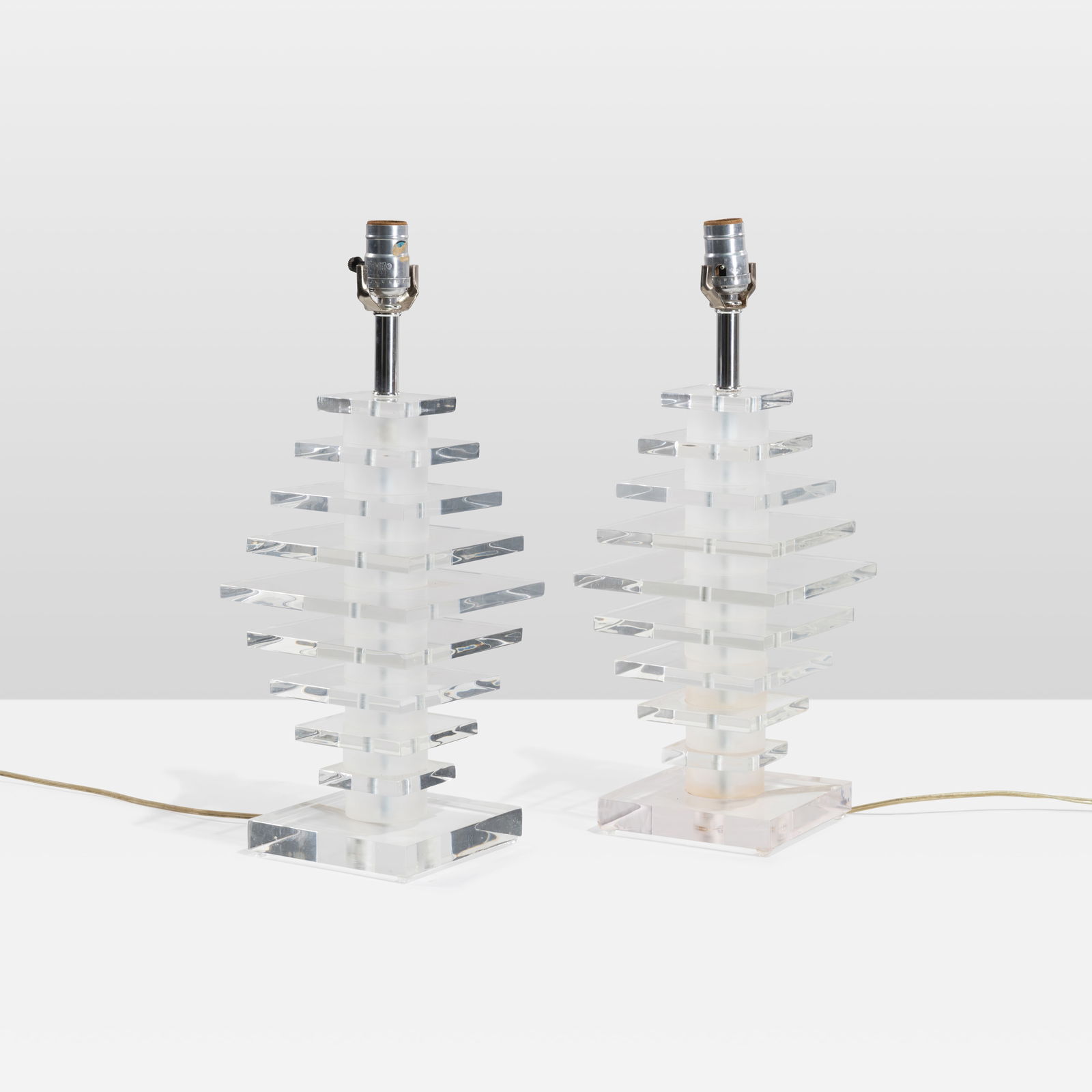 Stacked Lucite Lamps (1 of 5)