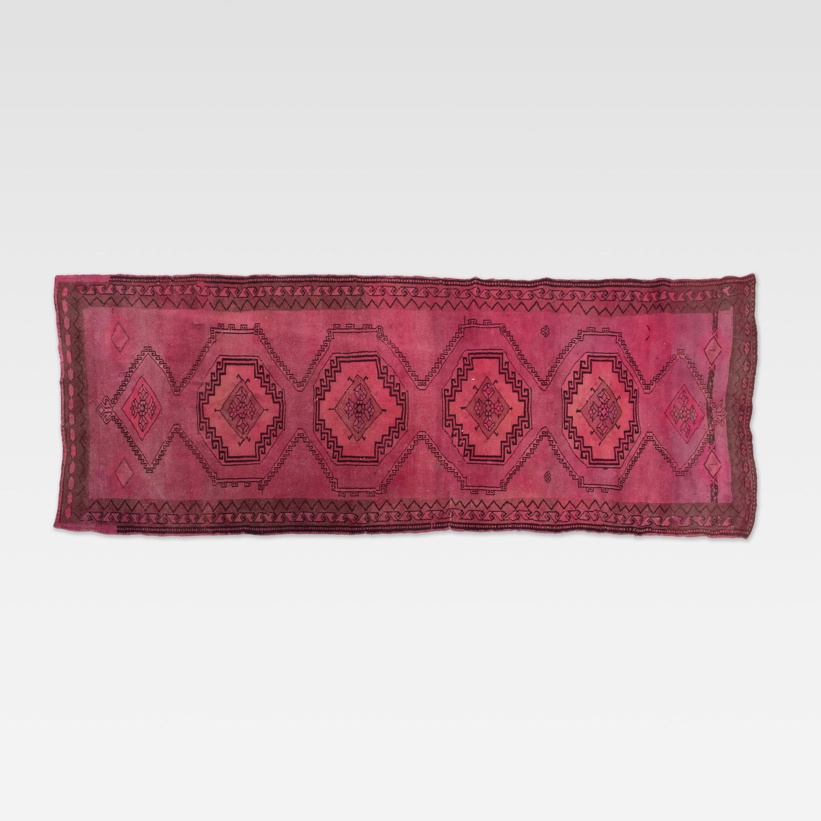 Color Reform Carpet: An overdyed 'Color Reform' carped by ABC Carpet. All measurements are in inches. Height x Width x Depth