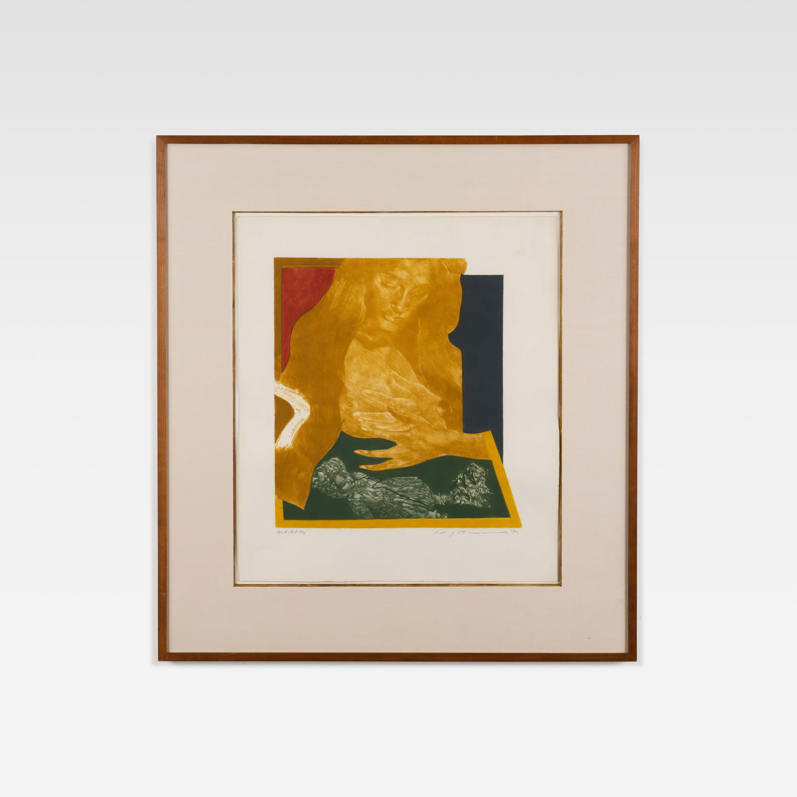 Ikea Masudo - Print: A signed and dated print by Ikea Masudo. All measurements are in inches. Height x Width x Depth