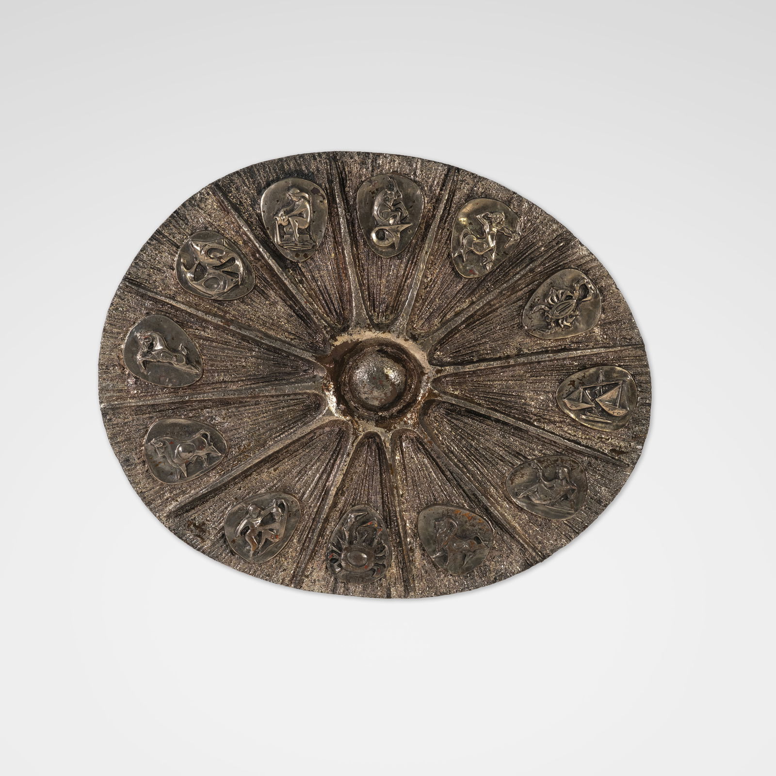 Juan Segura - Zodiac Sculpture: A large resin sculpture by artist Juan Segura. All measurements are in inches. Height x Width x Depth