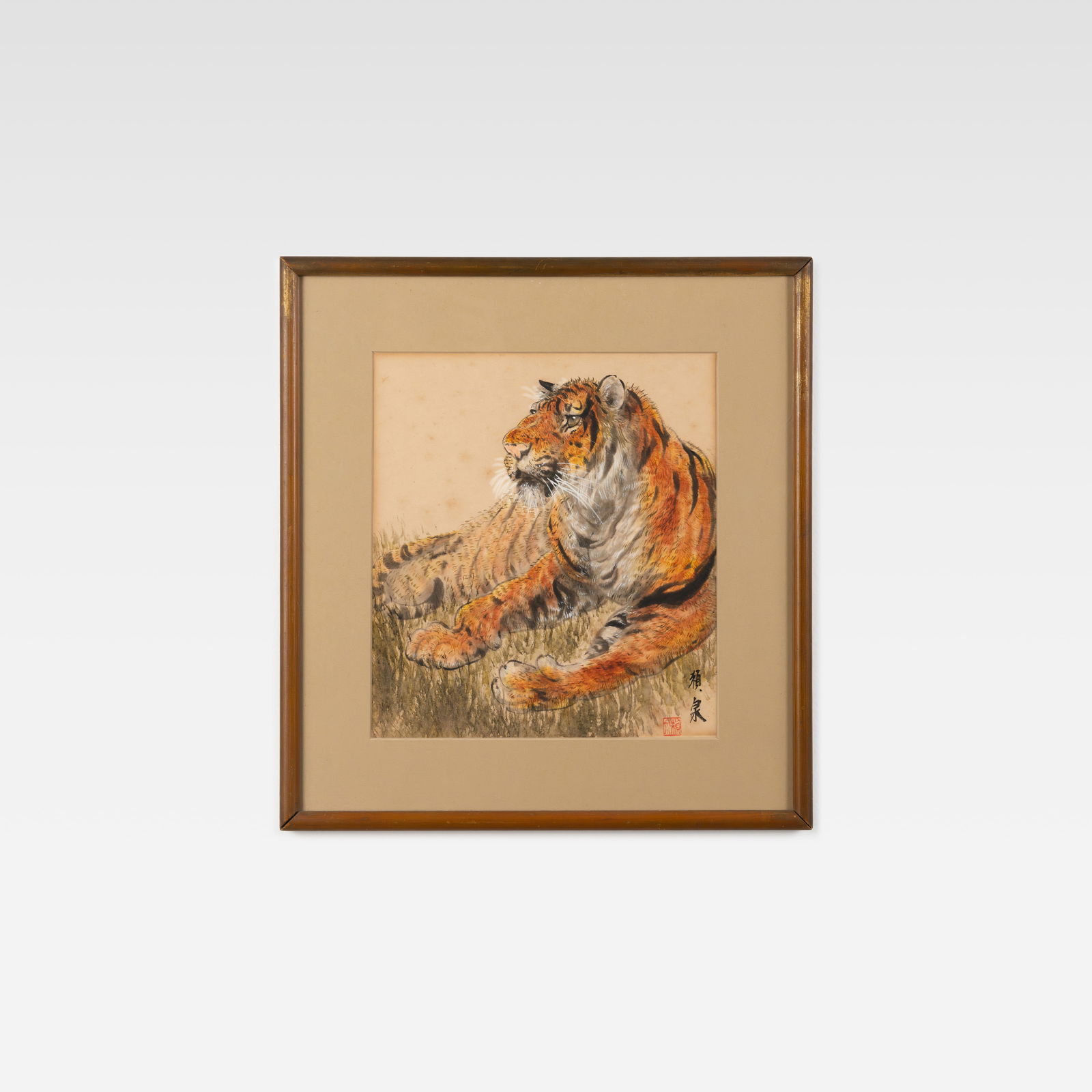Japanese Watercolor of a Tiger (1 of 4)