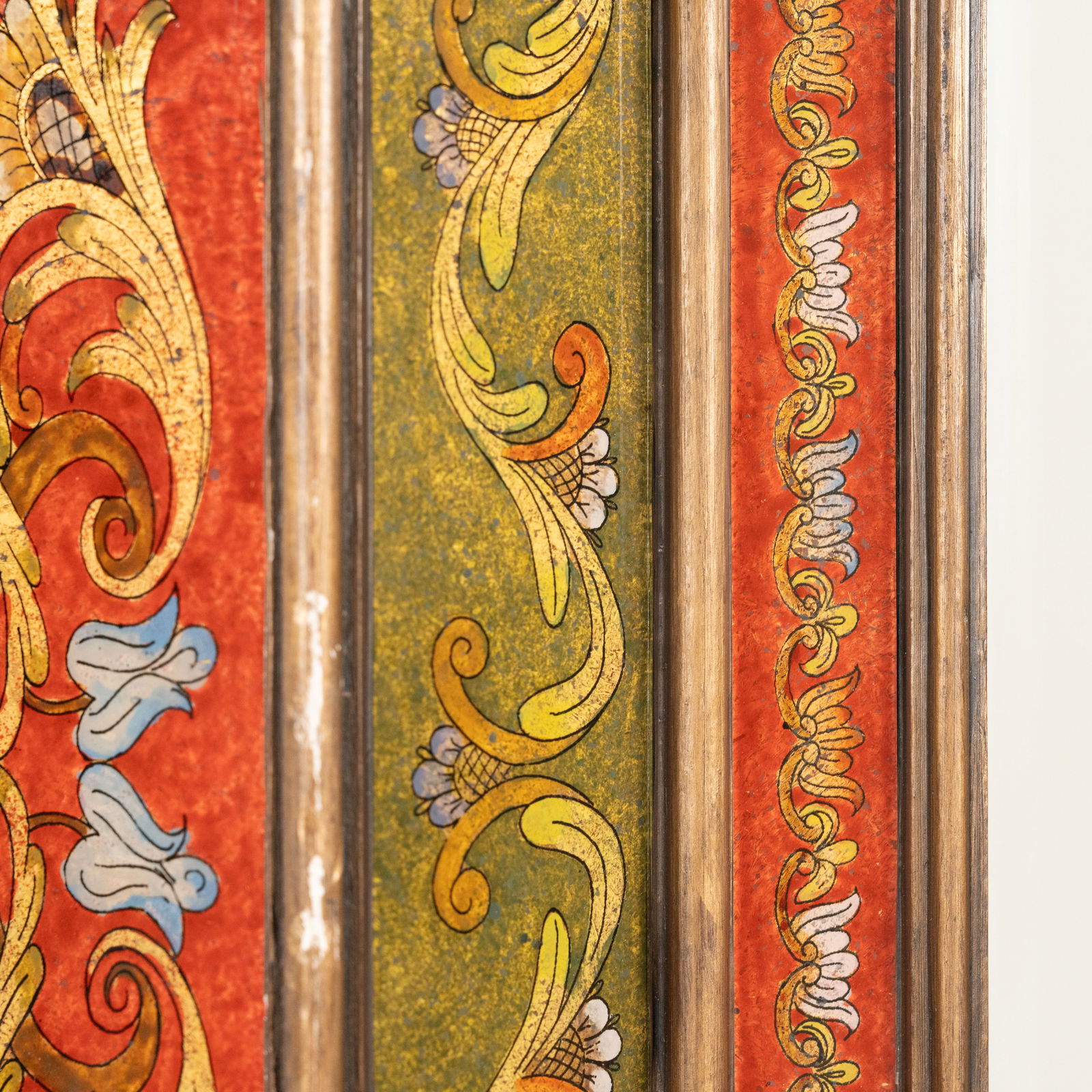 Reverse Painted Glass Mirror - 2