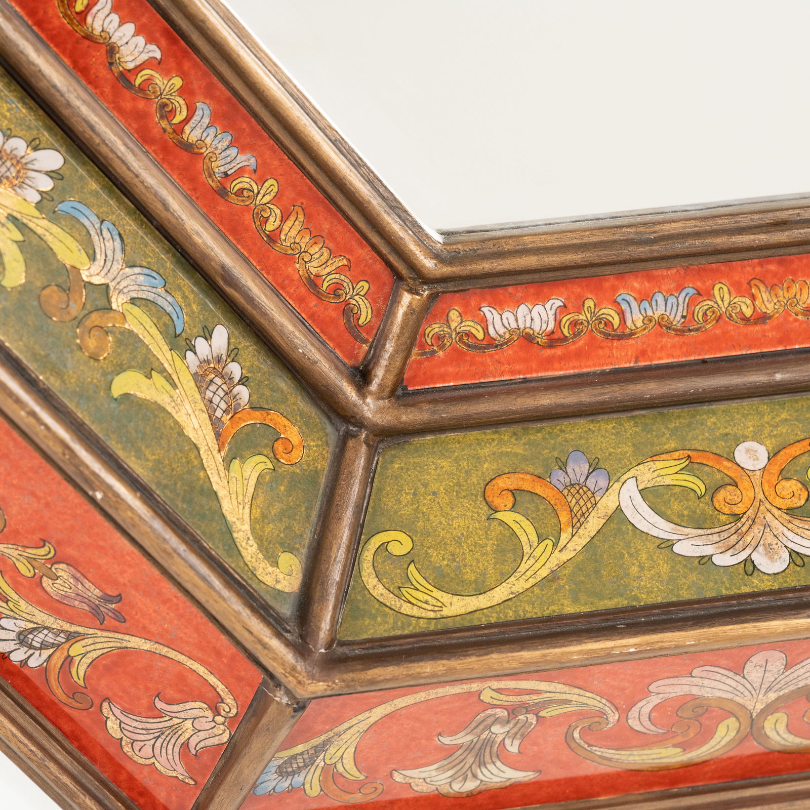 Reverse Painted Glass Mirror - 3