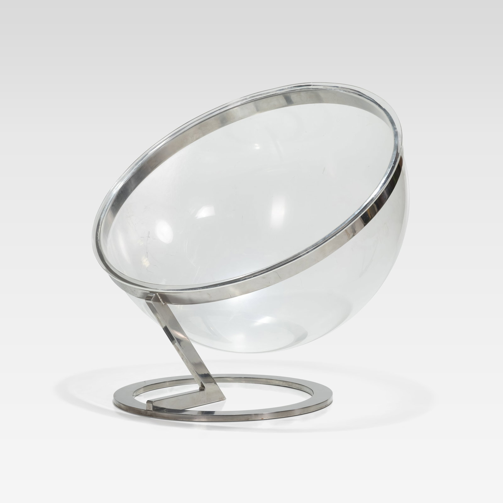 Christian Daninos - Bubble Chair: An acrylic and stainless steel 'Bubble' chair by Christian Daninos.