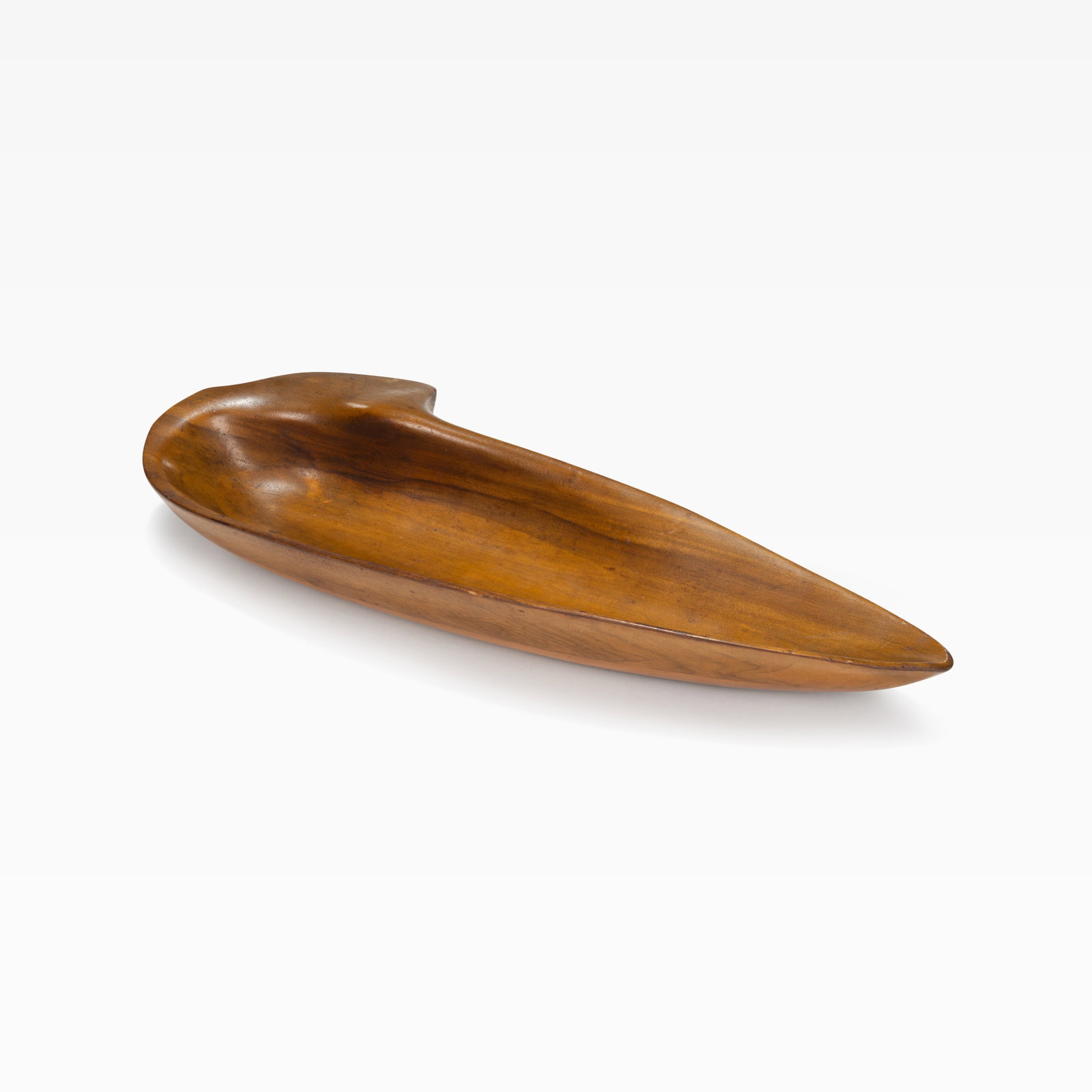 Russel Wright - Oceana Bowl: A rare carved wooden bowl by Russel Wright for Klise Manufacturing Company. All measurements are in inches. Height x Width x Depth