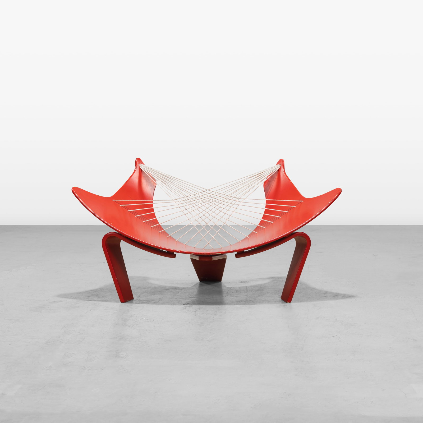 Peter Karpf - Lounge Chair: Peter Karpf bent wood "Wing" chair. All measurements are in inches. Height x Width x Depth