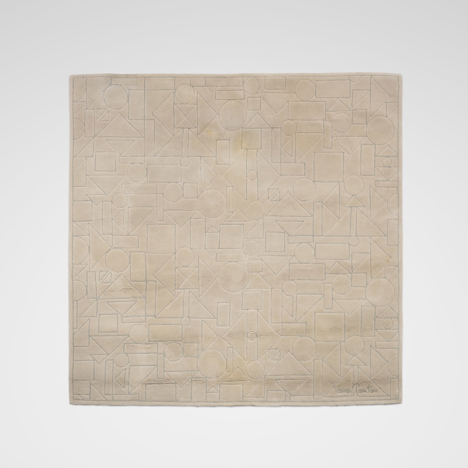 Verner Panton - Rug: A vintage sculpted rug by Verner Panton. All measurements are in inches. Height x Width x Depth