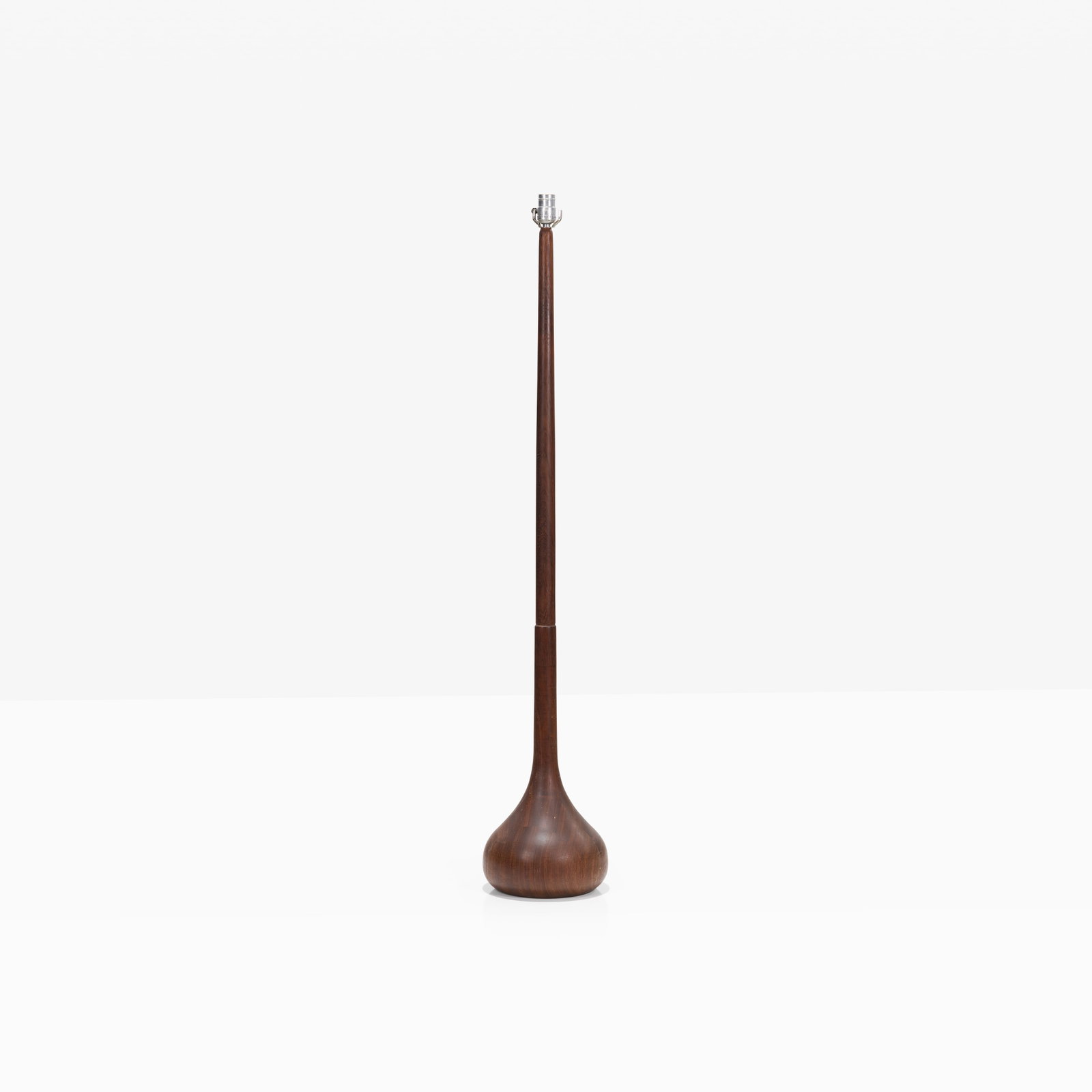 Danish Teak Floor Lamp: A Danish teak floor lamp. All measurements are in inches. Height x Width x Depth